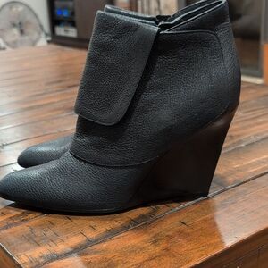 Givenchy Leather Wedge Foldover Booties 41